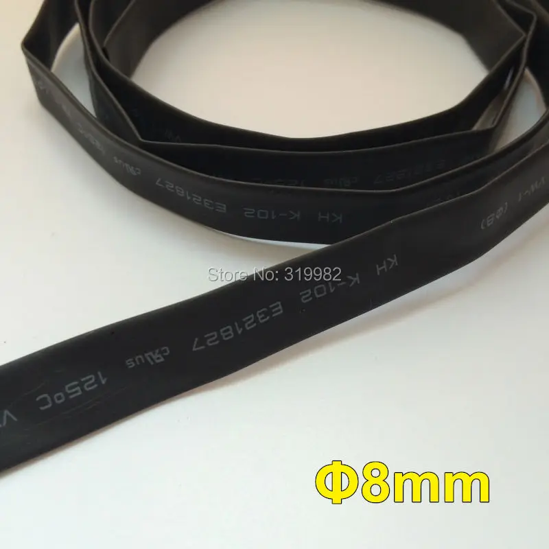 2 Meters 6mm 8mm Dia Black Shrinking Tube Heat Shrinkable Tubing Insulation for 3528 5050 5730 LED Flexible Strip Connector |