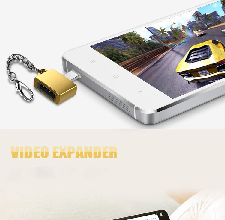 Металлический OTG U диск кабель адаптер с брелком для Xiaomi для samsung для Android зарядный конвертер USB микро кабель Разъем