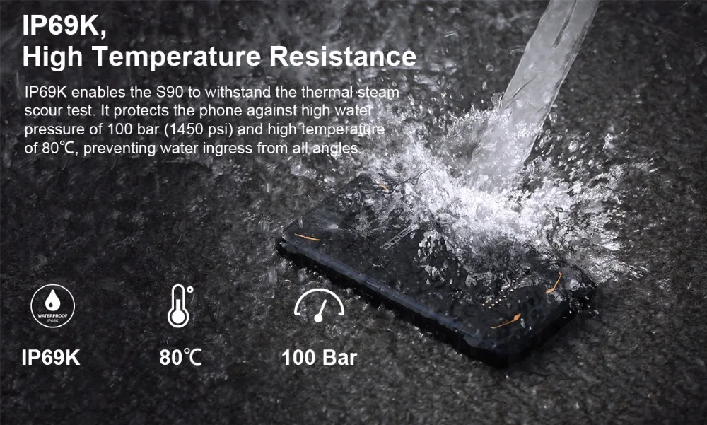IP68/IP69K DOOGEE S90 модульный прочный мобильный телефон 6,18 дюймов дисплей 5050 мАч Helio P60 Восьмиядерный 6 ГБ 128 ГБ Android 8,1 16,0 M Cam