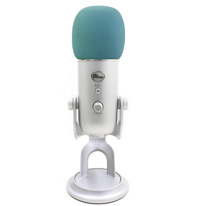 SHELKEE Foam микрофон на лобовое стекло для синих Yeti, Yeti Pro конденсаторные микрофоны-как поп-фильтр для микрофонов небесно-серый