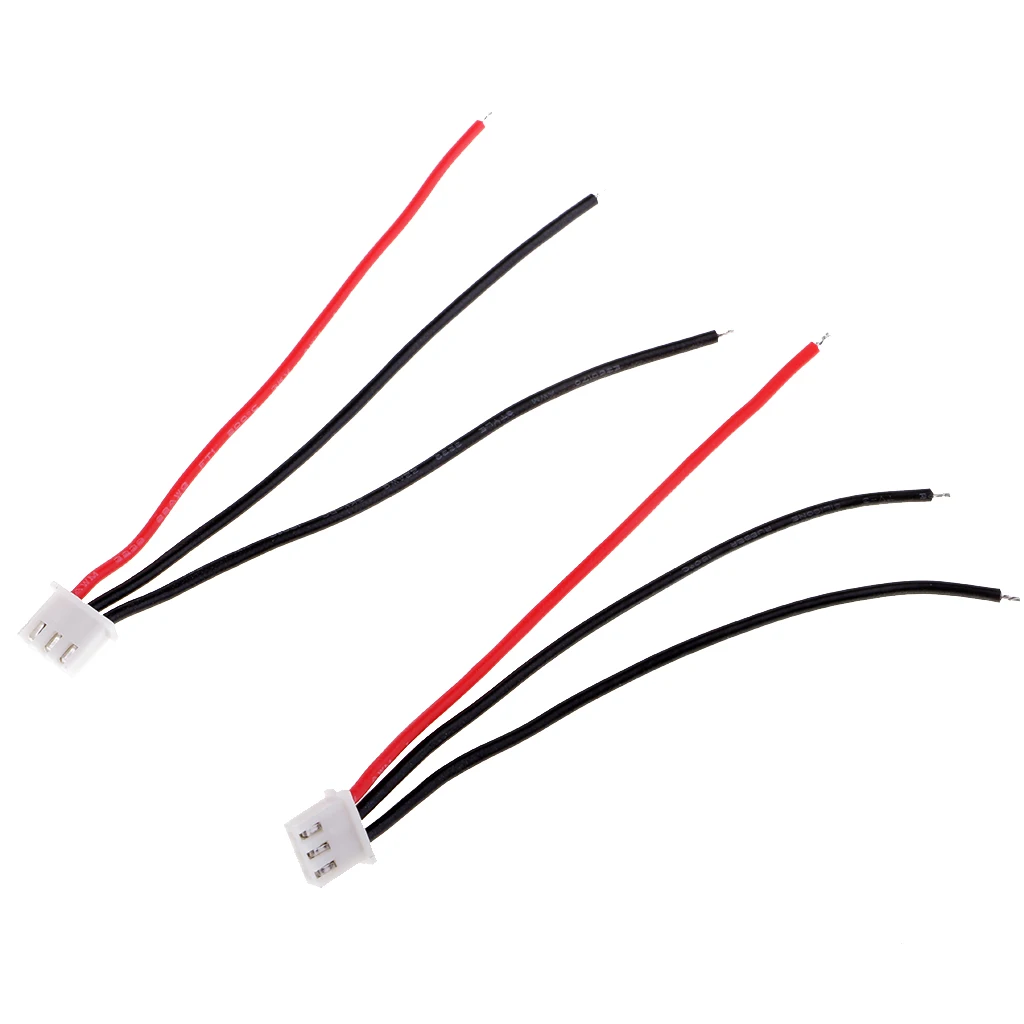 10 шт./лот 100 мм силиконовый кабель для балансировки JST XH 22AWG литиевой батареи