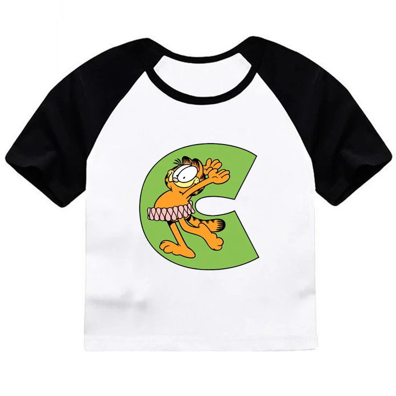 ZSIIBO Garfield/футболка для мальчиков с рисунком кота летние хлопковые футболки