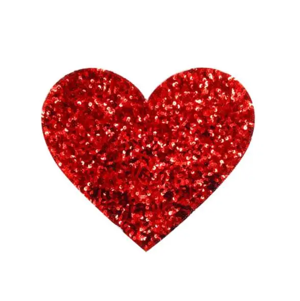 Нашивки Love Сердце с блестками для одежды нашивки сделай сам пальто свитера