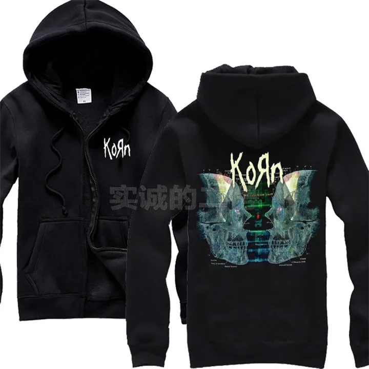 Толстовка Korn на молнии толстовка с капюшоном в стиле рок куртка панк hardrock из