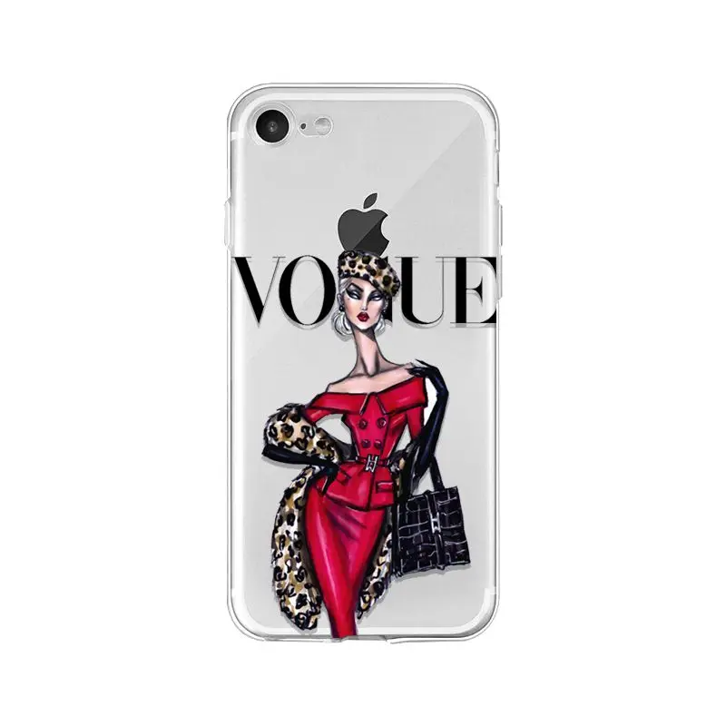 Yinuoda VOGUE Рождество девушка пользовательские фото мягкий чехол для телефона Apple