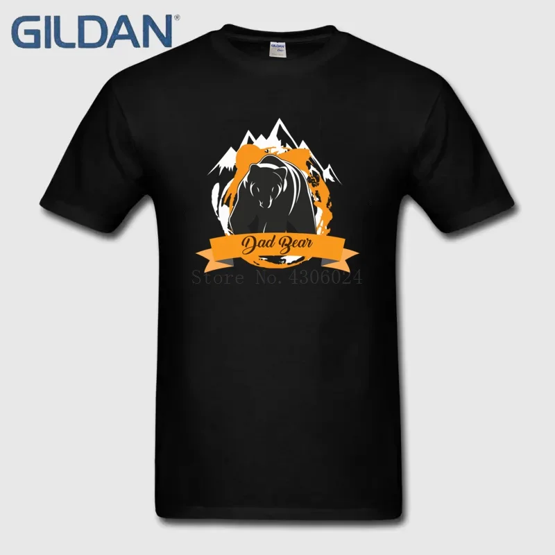 Сплошной Цвет Футболки С Коротким Рукавом Одежды Хороший Папа Медведь олень