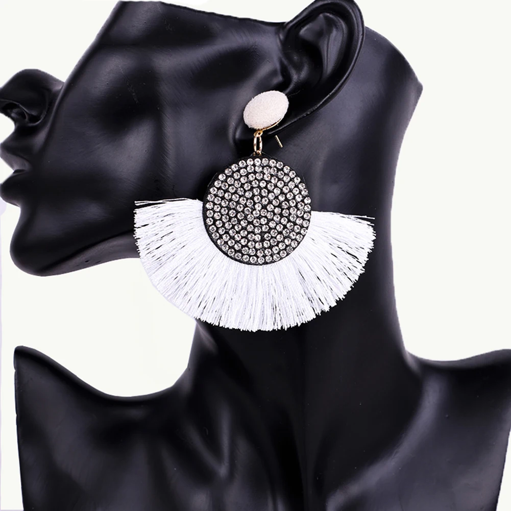 Висячие серьги с кисточками богемные женские модные Роскошные Длинные цветные