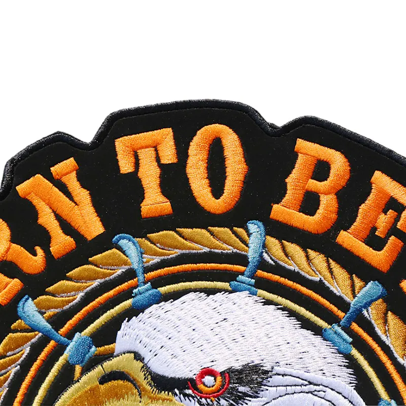 Байкерские накладки MC для одежды на спине полноразмерные индийские с вышивкой