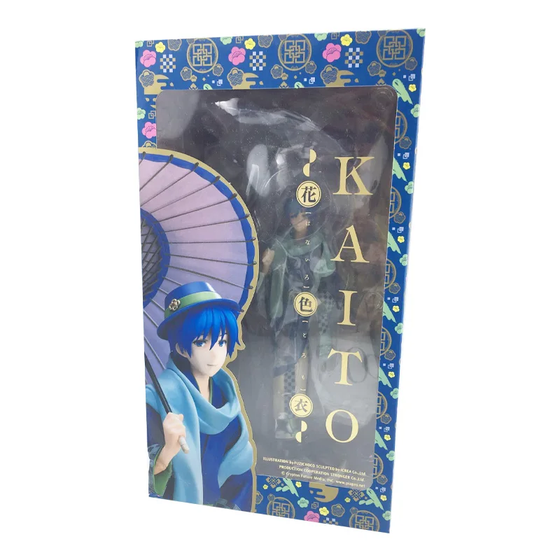Kaito with box Аниме Хацунэ Мику Кайто и Мейко модель Фигурка 25 см экшн Коллекционная кимоно версия экшн коллекция игрушка подарок - Цвет: Kaito with box