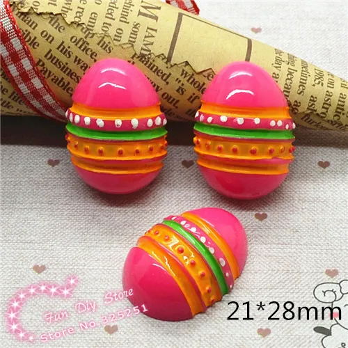 

resin cute hot pink egg for Easter Day Flat back decoration 50pcs/lot