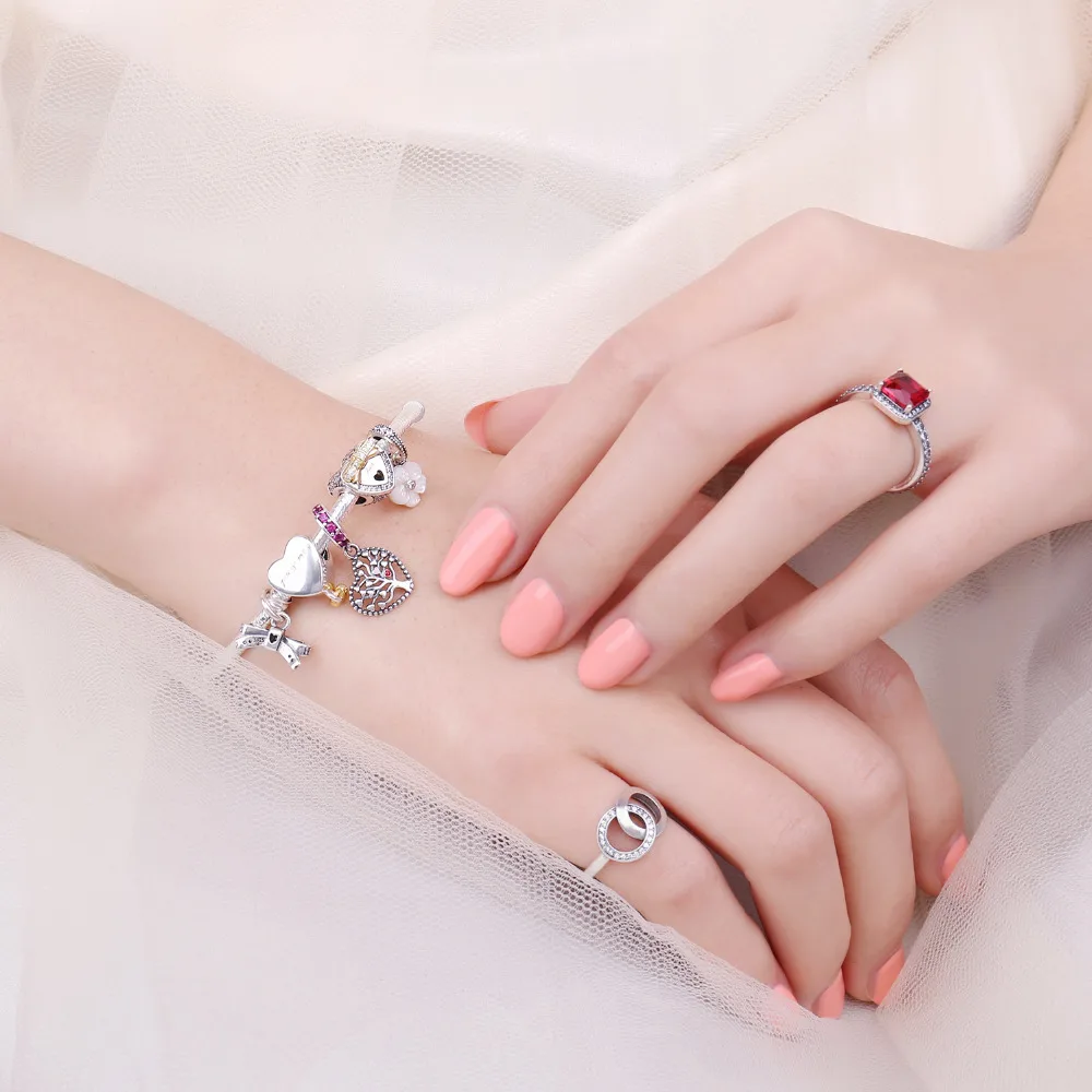 Jewelrypalace стерлингового серебра 925 Marry Me Позолоченные бантом черный муранского