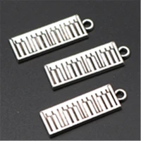 10pcs antique silver color electronic organ charm alloy pendants for bracelets earrings diy fashion jewelry findings a628