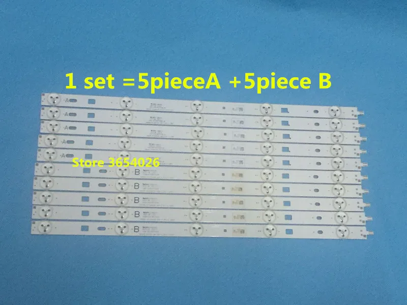 

10piece/lot (5*A 5*B)LED backlight strip Replacement for 40inch TV KDL-40R480B samsung 2013SONY40A 2013SONY40B 3228
