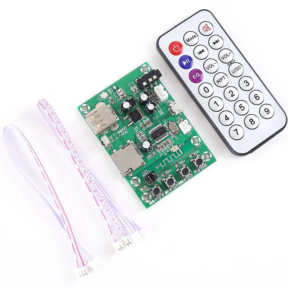 Fm-приемник беспроводной Bluetooth модуль V4.2 декодер плата модуль для MP3 APE FLAC WAV поддержка USB TF карта FM приемник