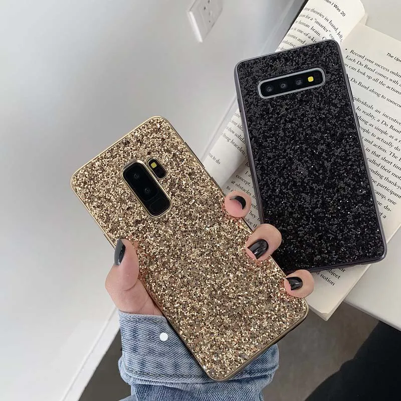 Мягкий блеск из ТПУ блестящий чехол для redmi note 7 mi 9 5 6 por блестка Блеск роскошный