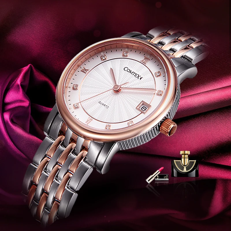 Comtex Нержавеющая сталь Для женщин Часы платье жизнь часы качество японский