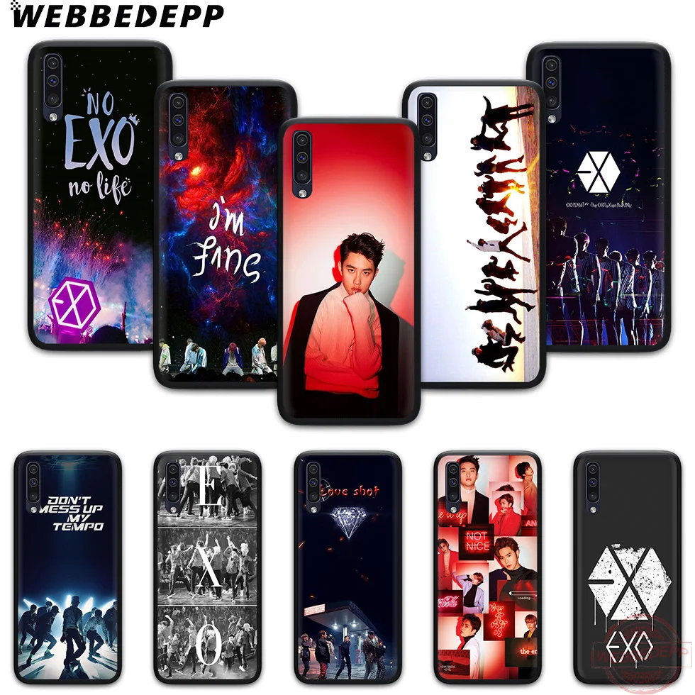 WEBBEDEPP EXO Cool Soft Case for Samsung A3 5 6 7 8 9 J6 A10 A20 A30 A40 A50 A60 A70 S M10 M20 M30 M40 |