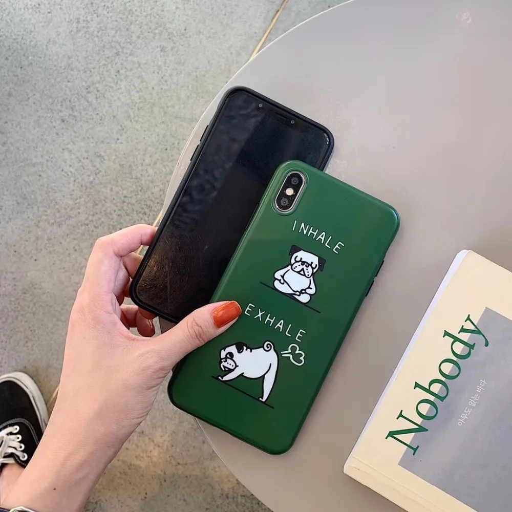 PGSD зеленый чехол для мобильного телефона с рисунком собаки из мультфильма iphone XS