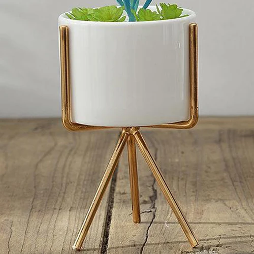 Gold Table Vase S 1 Набор/2 шт цветы вазы стол центральный завод ваза керамическая железная искусство Настольный цветок держатель для украшения дома Лучшие подарки G030 - Цвет: Gold Table Vase S