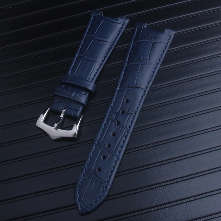 Черный коричневый синий ремешок из натуральной кожи браслет (подходит) Patek Philips