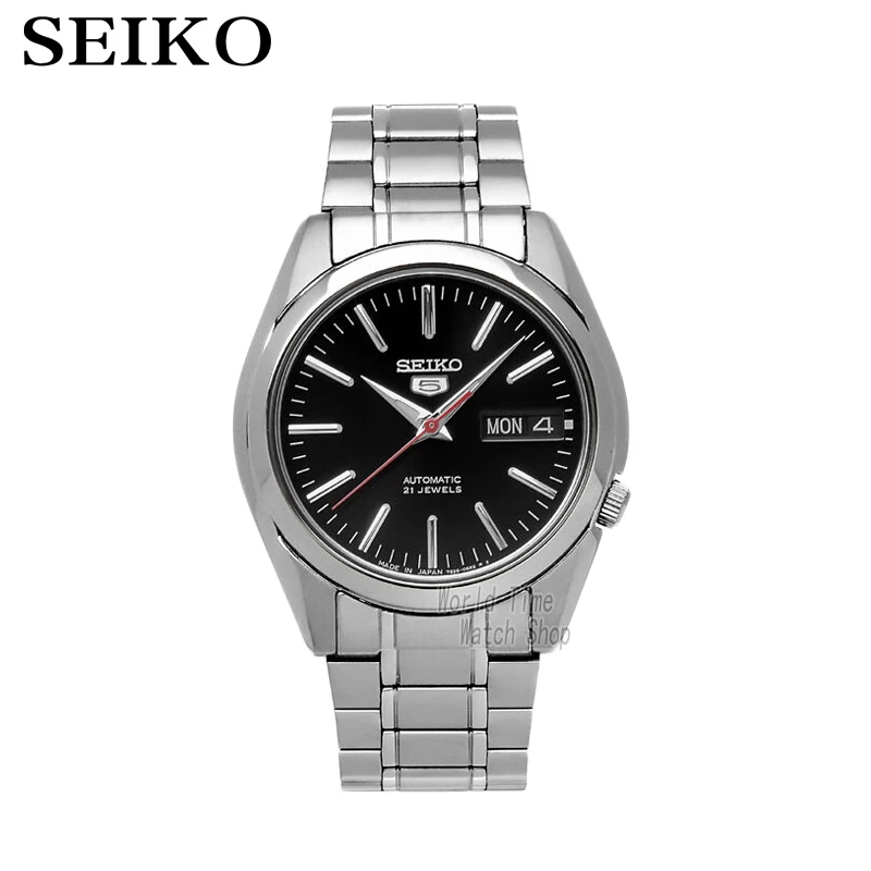Seiko часы мужские 5 автоматические часы Топ бренд Роскошные спортивные мужские часы набор водонепроницаемые механические Военные часы Relogio MasculinoSNK - Цвет: SNKL45J1-A