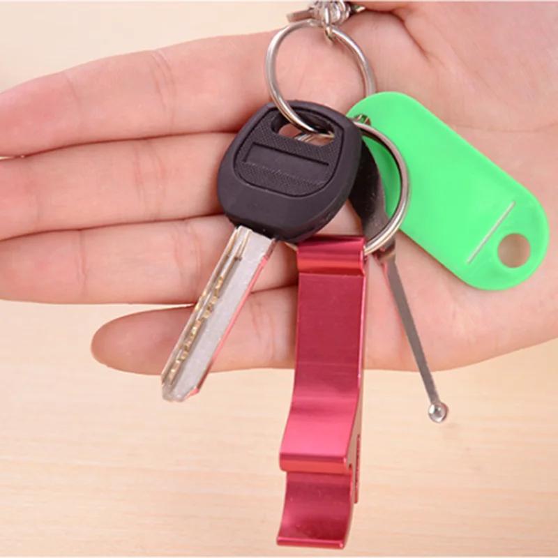 

Beer Bottle Opener Keychain 4 in 1 Pocket Aluminum Opener Can 8 Colors Wedding Unique Creative Gift