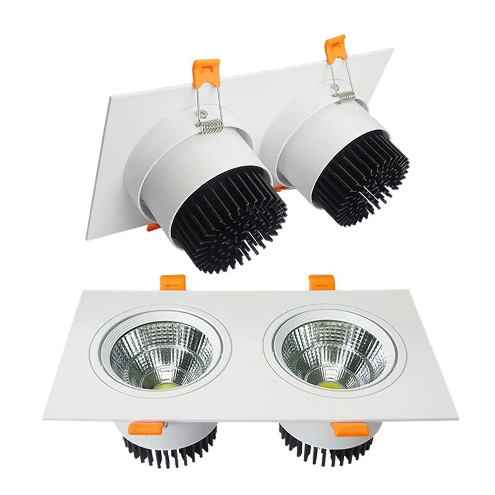 Indoor embedded grille Led COB bean gall light 3/5/7/10/12/20/30W double point three head lights LED AR111 grille single lights