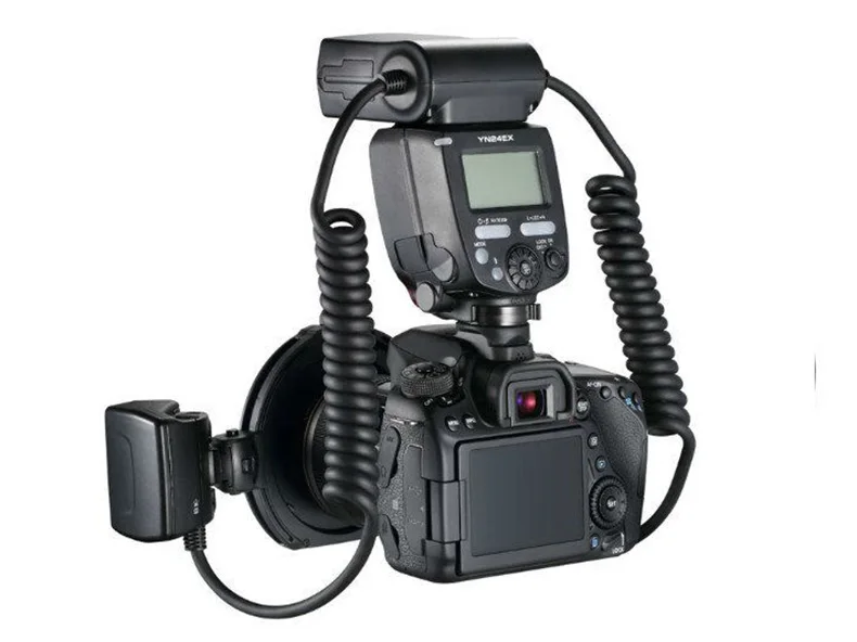 Yongnuo YN24EX E TTL Twin Lite Макро Вспышка Speedlite для камер Canon с двойной 2 шт. головки вспышки +