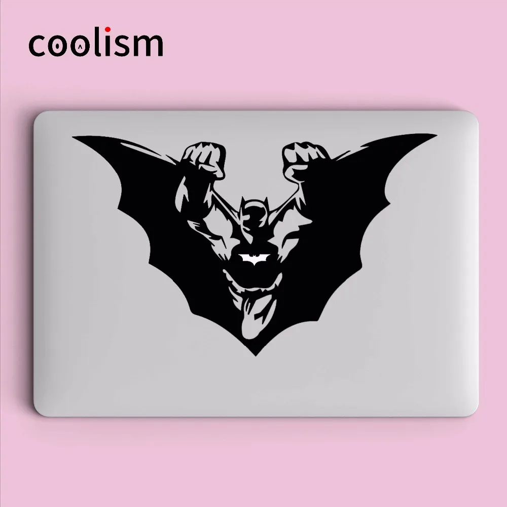 Светящийся светодиодный стикер для ноутбука с летающим Бэтменом для Mac Macbook Pro, наклейка Air retina 11, 12, 13, 15 дюймов, виниловая поверхность Mi, декор для кожи