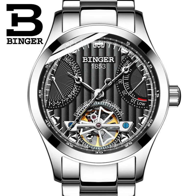 

BINGER Luxury Brand Watch Men Automatic Mechanical Men Watches Sapphire Wristwatches Waterproof relogio masculino B-1181G-2