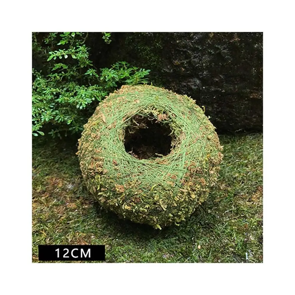 12cm Eco-friendly мох мяч цветочный горшок в виде птичьего гнезда цветок Противоударная заданяя Порты Офис стол сад для художественного оформления ногтей, ручная работа 6/9/12/15 см - Цвет: 12cm