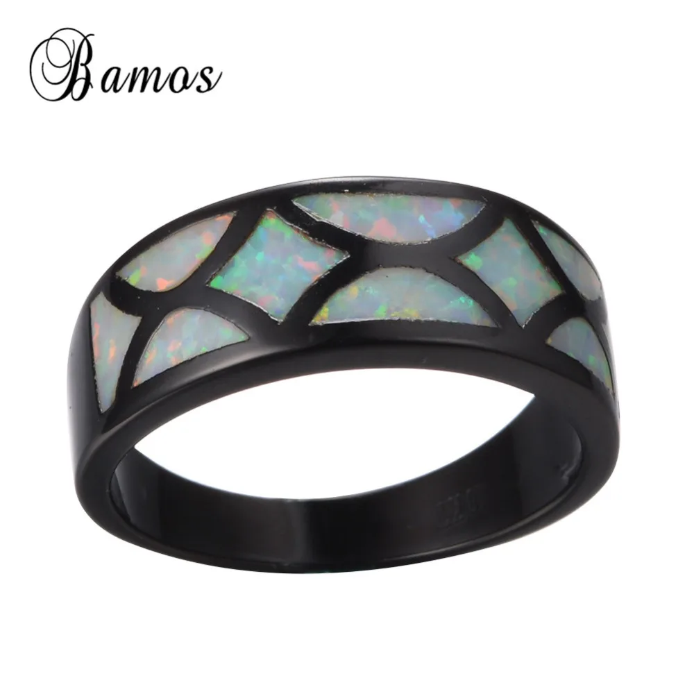 Мужские и женские кольца Bamos обручальные геометрические из черного золота с