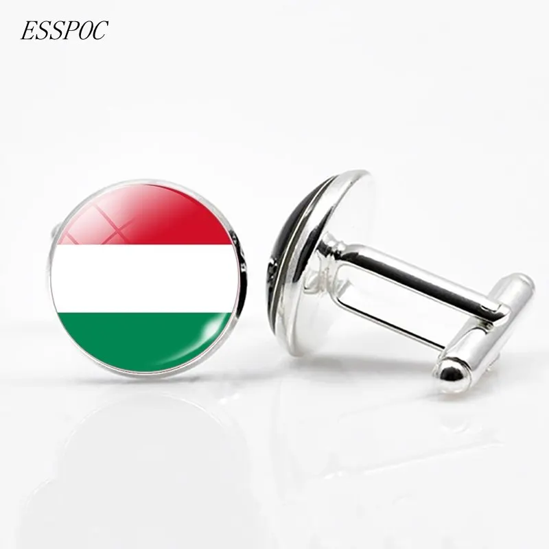 Hungary Европейские запонки с изображением флага, Литвы, Тайваня, Мальты, венгерского, латвийского, норвежского, пользовательского национального флага, мужские запонки, ювелирные изделия - Окраска металла: Hungary