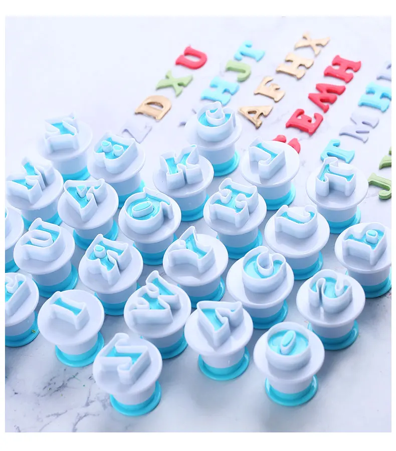 FILBAKE 10/26 шт. с изображением букв и цифр Fondant (сахарная) пресс формы для торта