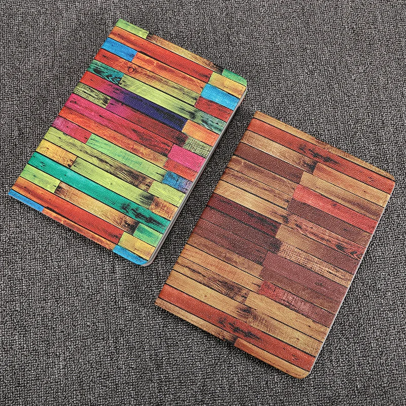 Чехол для iPad воздуха 1 Капа Para красочные деревянные зерна Кожа PU Folio Stand защитный