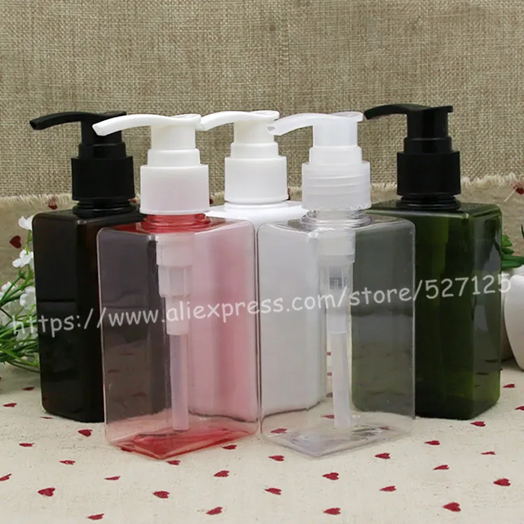 150 мл Красивая Цвета Квадратная бутылка PET с прозрачными/белые/черные сандалии на