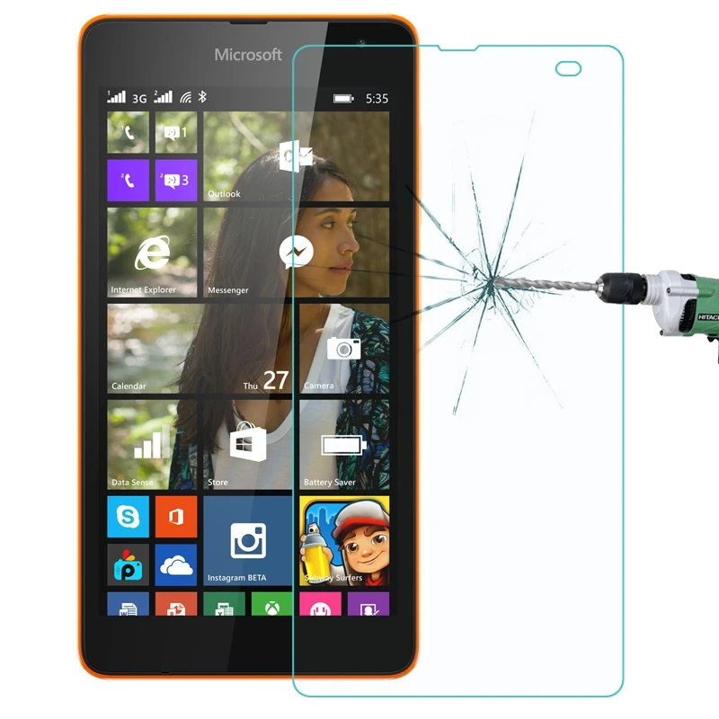 Для Microsoft Lumia 640 XL 535 0 26 мм 9H твердость поверхности 2.5D Взрывозащищенная пленка для