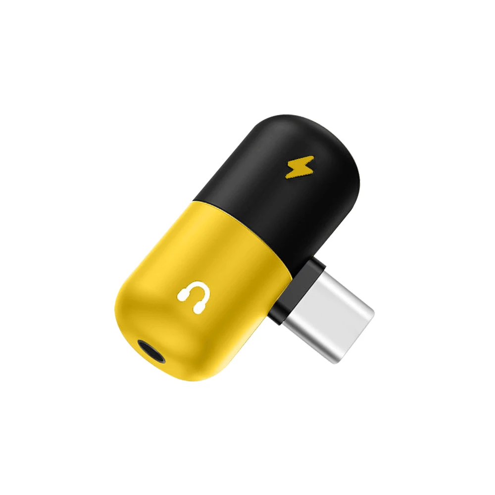 Новинка симпатичный адаптер для наушников USB Type-C с разъемом 3 5 мм зарядное