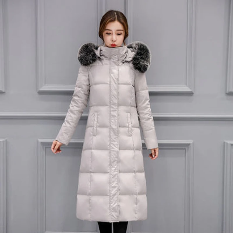 Новинка 2017 стеганая женская зимняя куртка пуховое хлопковое пальто длинная