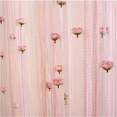 100x200cm Rod Pocket Rose Romantic Decorative curtain tulle Door Window Curtain Room Home Deco | Дом и сад