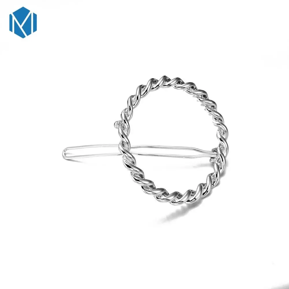 Round-Sliver M MISM Star заколки для волос для женщин, модные милые имитирующие заколки в Корейском стиле, металлические заколки для волос из сплава, аксессуары для волос для девочек - Цвет: Round-Sliver