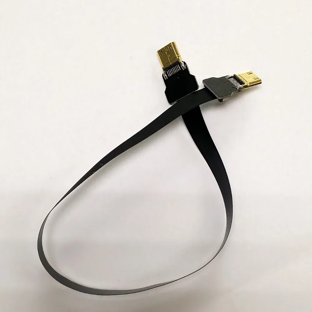40 см/50 см/60 см Ультратонкий Мягкий кабель HDMI плоский ленточный FPV Тип C мини штекер