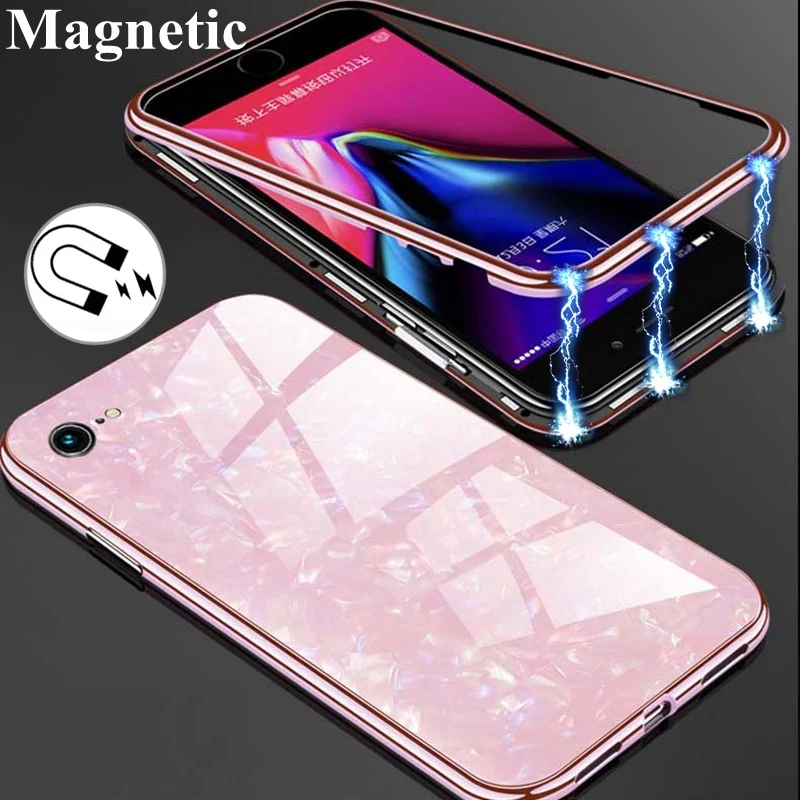Магнитный чехол 360 для Samsung Galaxy Note 9 8 S8 S9 Plus S7 Edge Чехол очков iPhone XR XS Max X 10 7 6 S s |