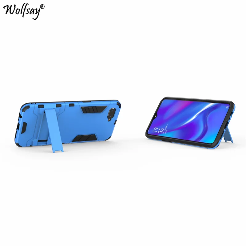 Чехол Wolfsay чехол для телефона Oppo K1 из ТПУ и поликарбоната противоударный полный