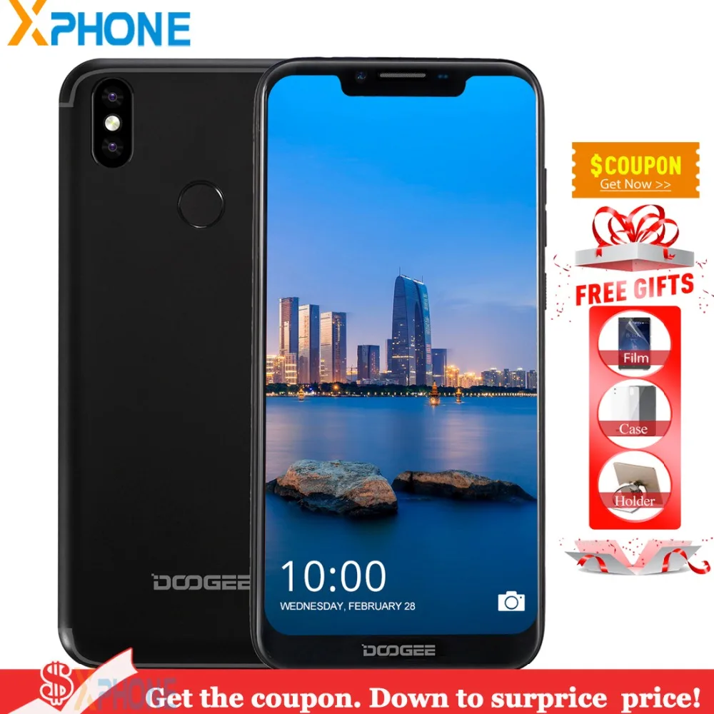 Мобильный телефон Doogee BL5500 Lite 4G 13 МП + 8 Мп 2 ГБ 16 6 19 дюйма 19:9 Android 1 четырёхъядерный 5500