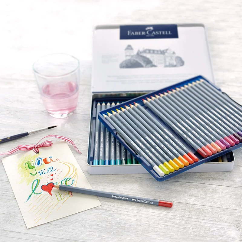 Водорастворимый цветной карандаш FABER CASTELL 12/24/36/48 цветов художественный дизайн