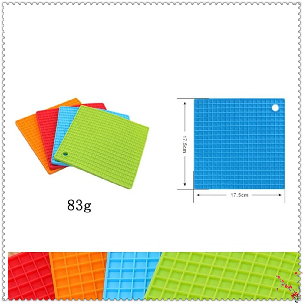 Силиконовый держатель для горшка термостойкие подставки квадратный Trivet коврик