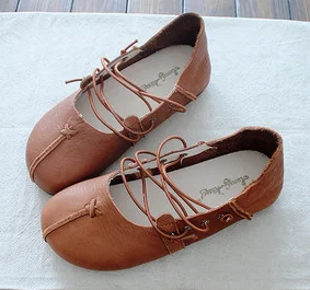 Careaymade-Retro Genuine Leather super soft sole single shoes original literature and art spring summer small | Обувь