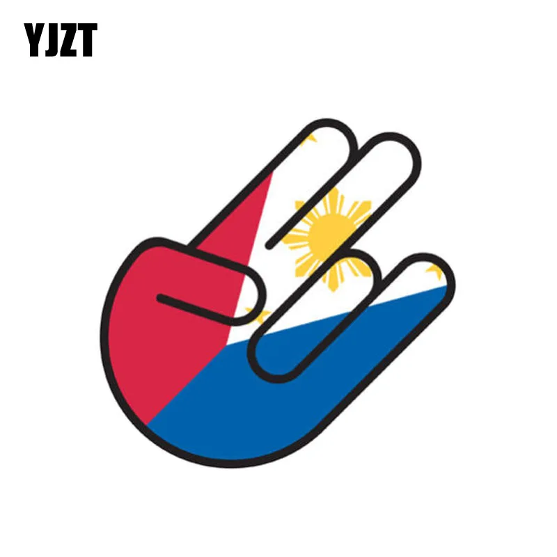 YJZT 9 6 см * 14 автостайлинг Филиппинский шокер флаг мотоциклетная наклейка для