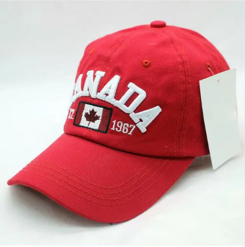 SUOGRY хлопок Gorras канадский бейсбольный Кепка Флаг Канады Кепка Snapback Регулируемая Мужская Бейсболка s бренд Snapback Кепка - Цвет: red